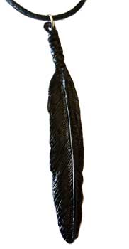 Crow Feather amulet - Click Image to Close