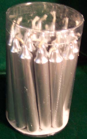 Silver Chime Candle 20pk - Click Image to Close
