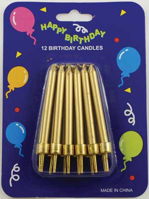 Gold Birthday Candles - Click Image to Close