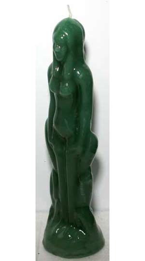 Green Female candle - Click Image to Close