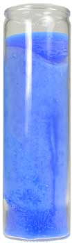 Light Blue Plain Candle - Click Image to Close