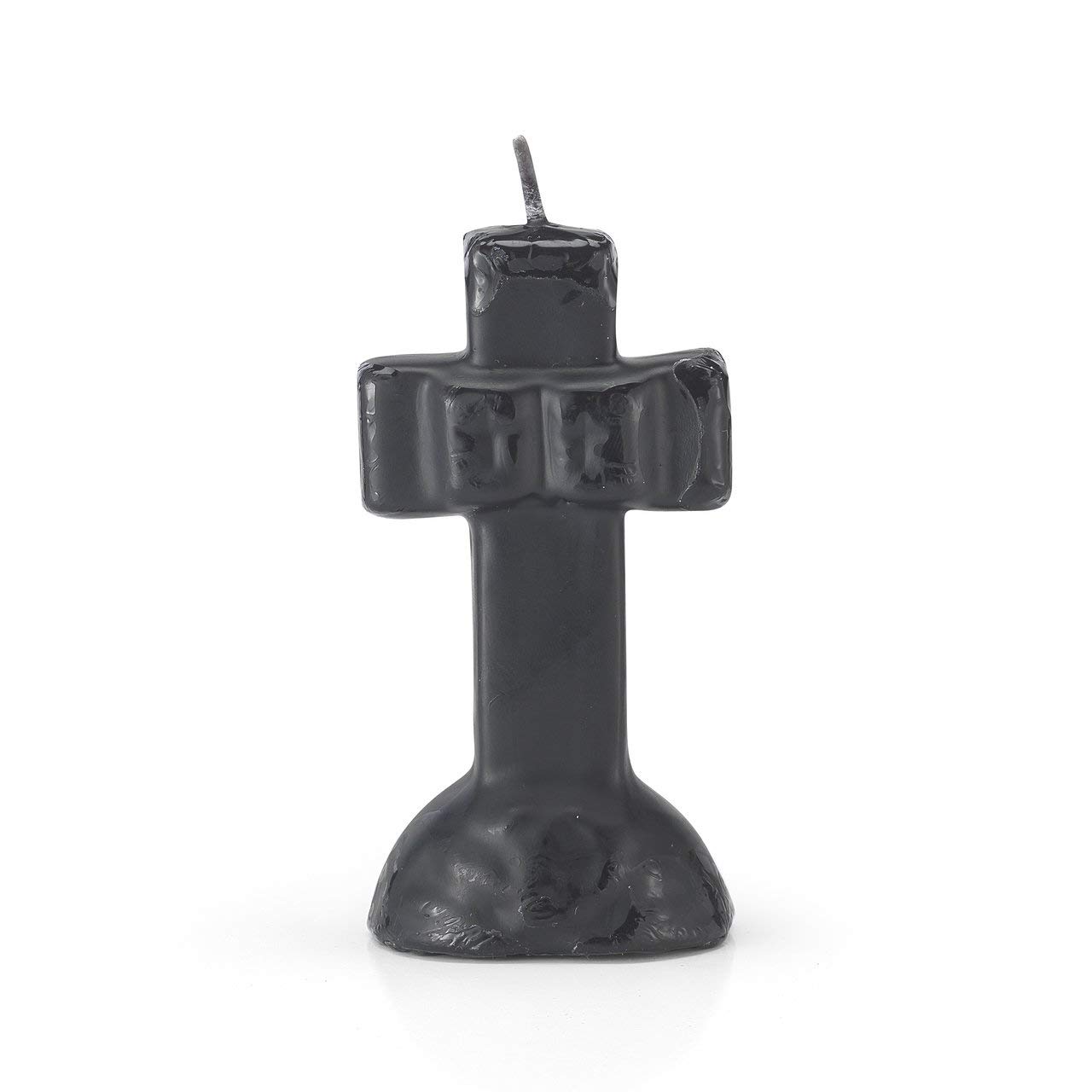 4 1/4" Black Cross candle - Click Image to Close