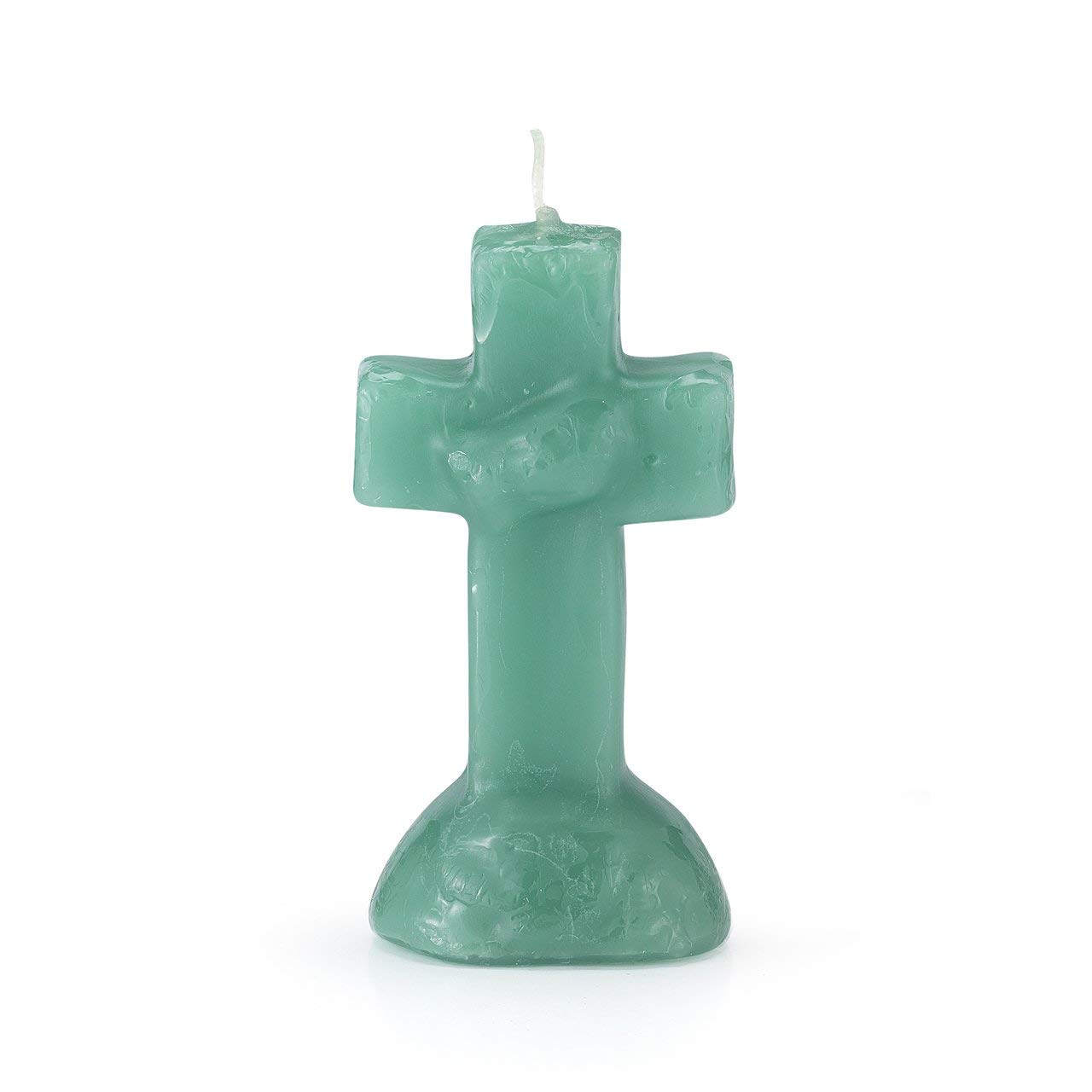 4 1/4" Green Cross candle - Click Image to Close