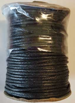 Black Cotton Cord 2mm 50 meter - Click Image to Close