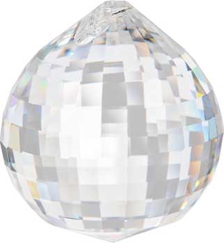 40 mm Disco faceted crystal ball - Click Image to Close