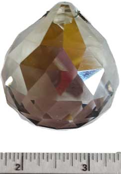 40 mm Satin faceted crystal ball - Click Image to Close