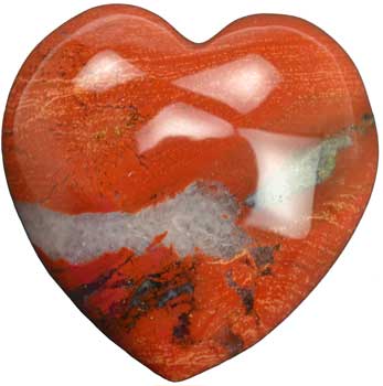 1 3/4" Jasper, Brecciated heart - Click Image to Close