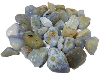 1 lb Blue Chalcedony tumbled - Click Image to Close