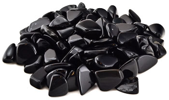 1 Lb Black Obsidian tumbled - Click Image to Close