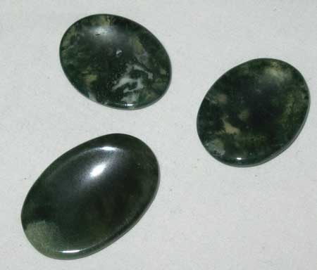 Moss Agate Worry Stone - Click Image to Close