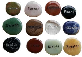 Inspirational Word worrry stone (various words) - Click Image to Close