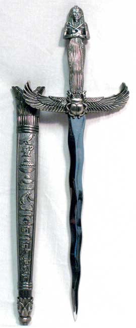 Silver Handled Egyptian athame - Click Image to Close