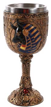6 3/4" Anubis (Anpu) chalice - Click Image to Close