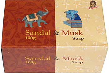 100g Sandal Musk soap - Click Image to Close