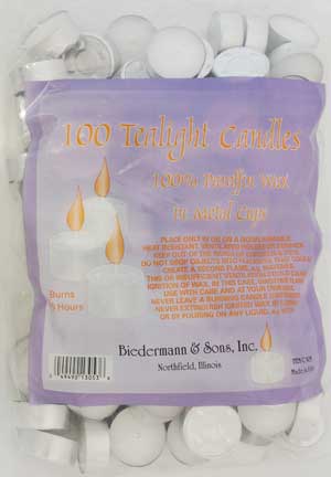 Tealight Candles 100/pk