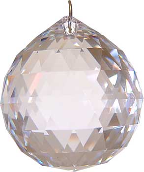 40 mm Clear faceted crystal ball