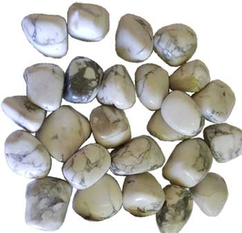 1 lb Howlite, White tumbled stones
