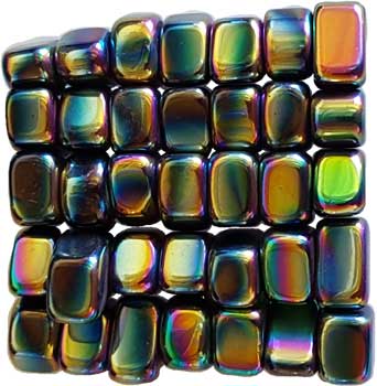 1 lb Magnetic Hematite Rainbow tumbled stones